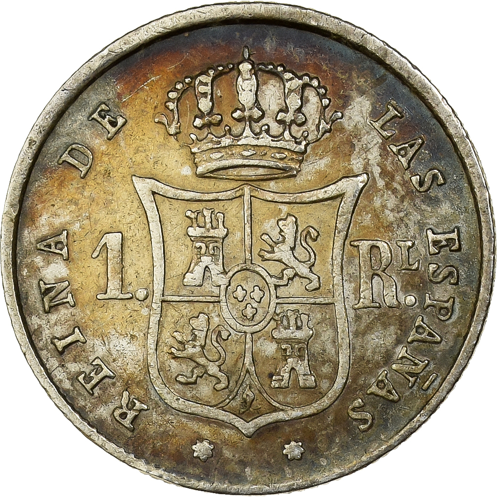 Spain, Isabel II, 1 Réal, 1853, Seville, Silver, , KM:598.3