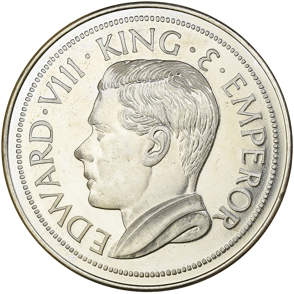 Ceylon, Edward VIII, 1 Crown, 1936, Proof, Copper-nickel, , KM:FM118