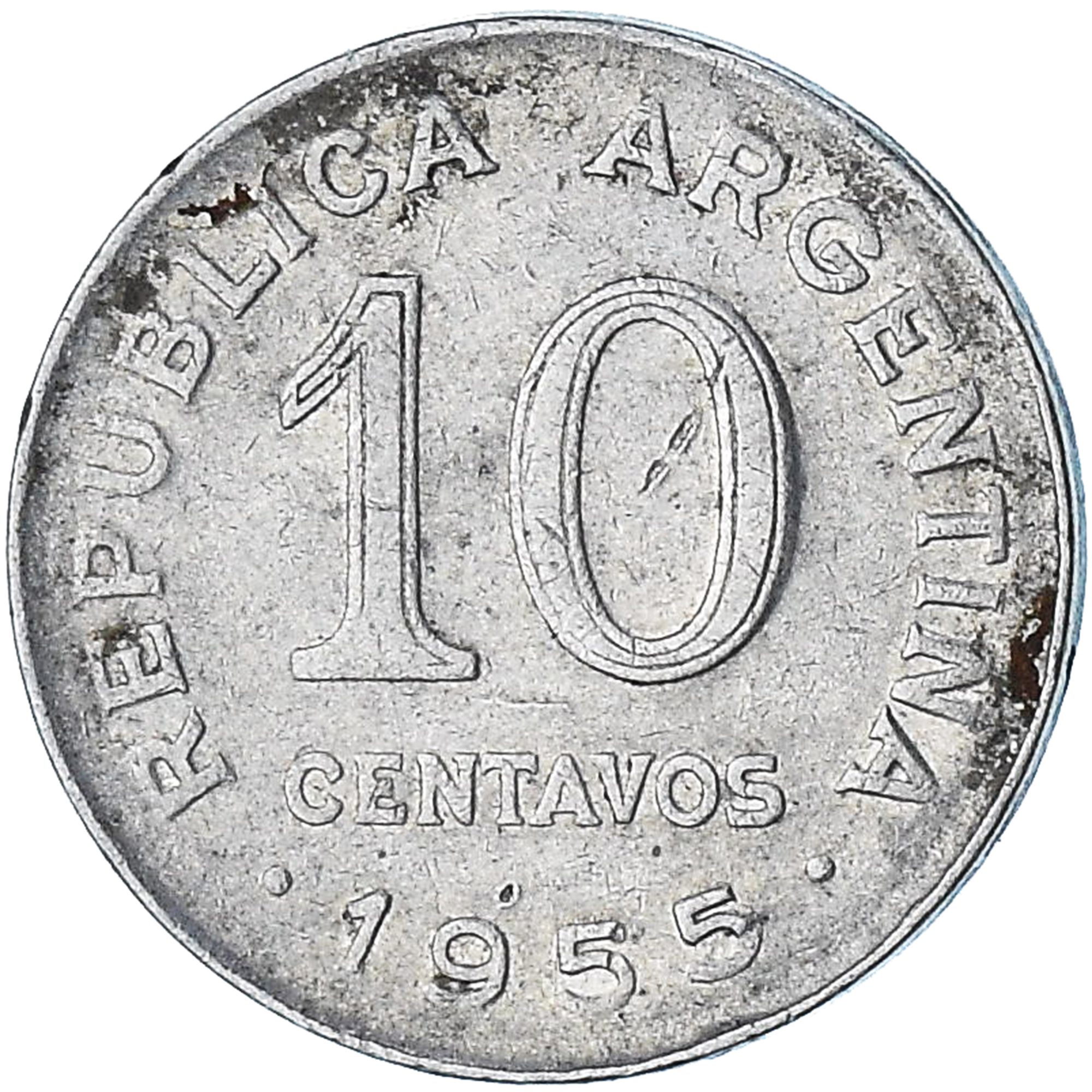 Argentina, 10 Centavos, 1955