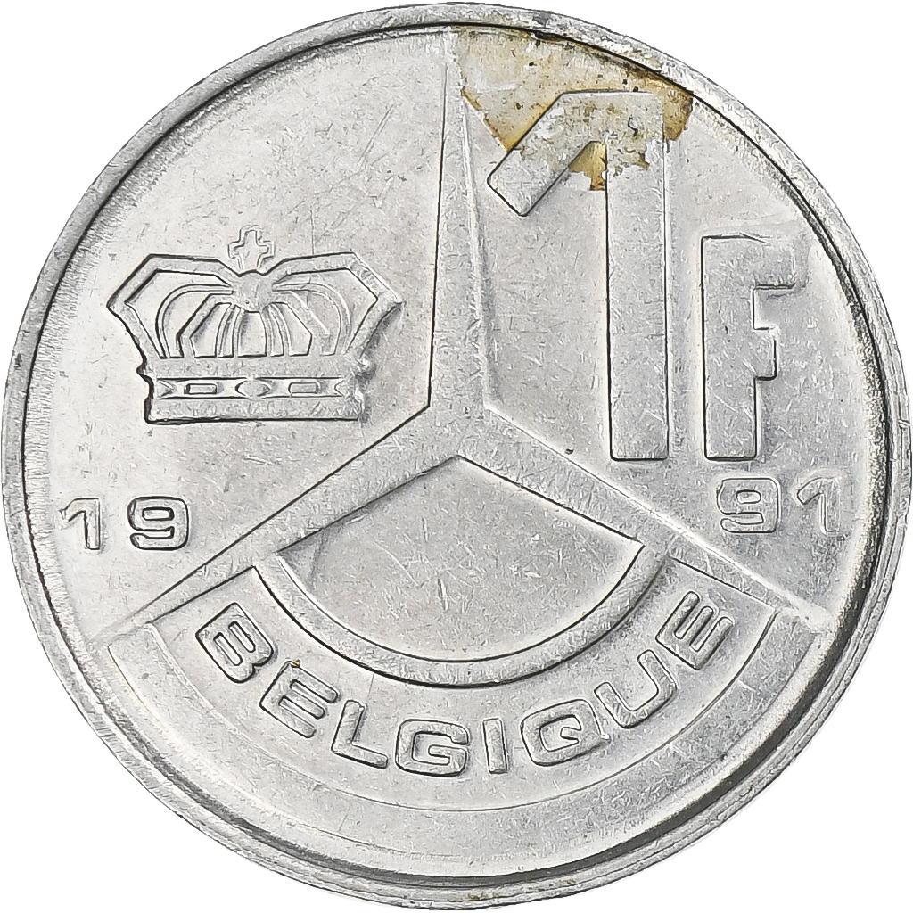 Belgium, Franc, 1991