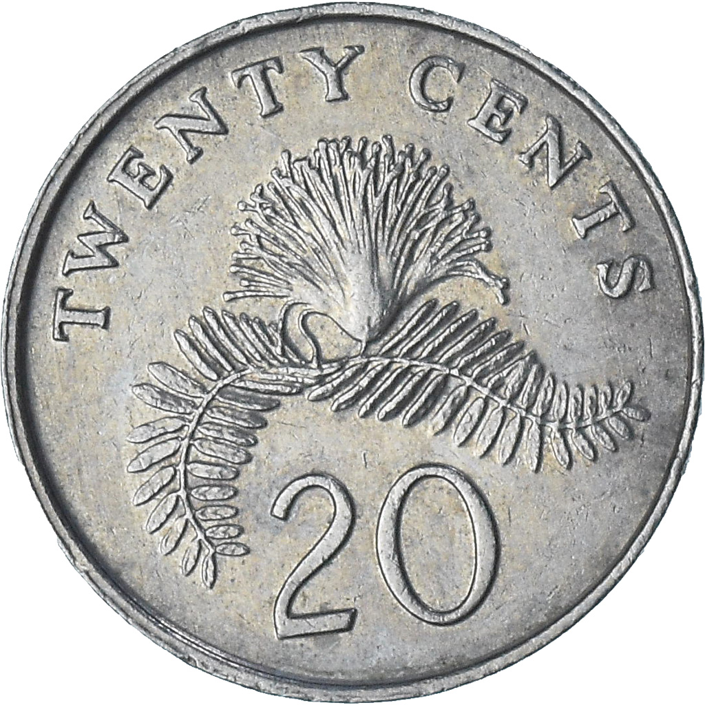 Singapore, 20 Cents, 1993