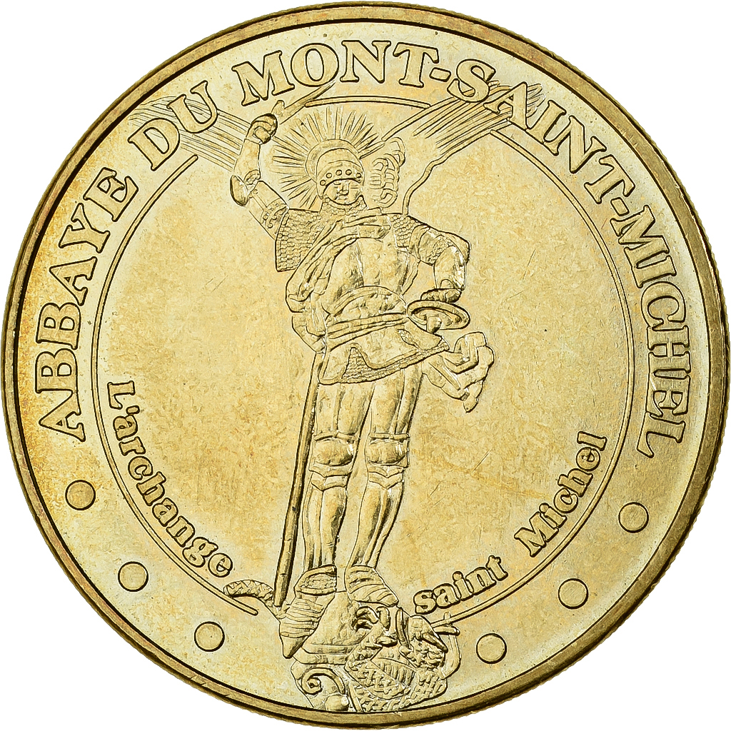 France, Tourist token, Abbaye du Mont Saint-Michel, 2013, MDP, Copper-nickel
