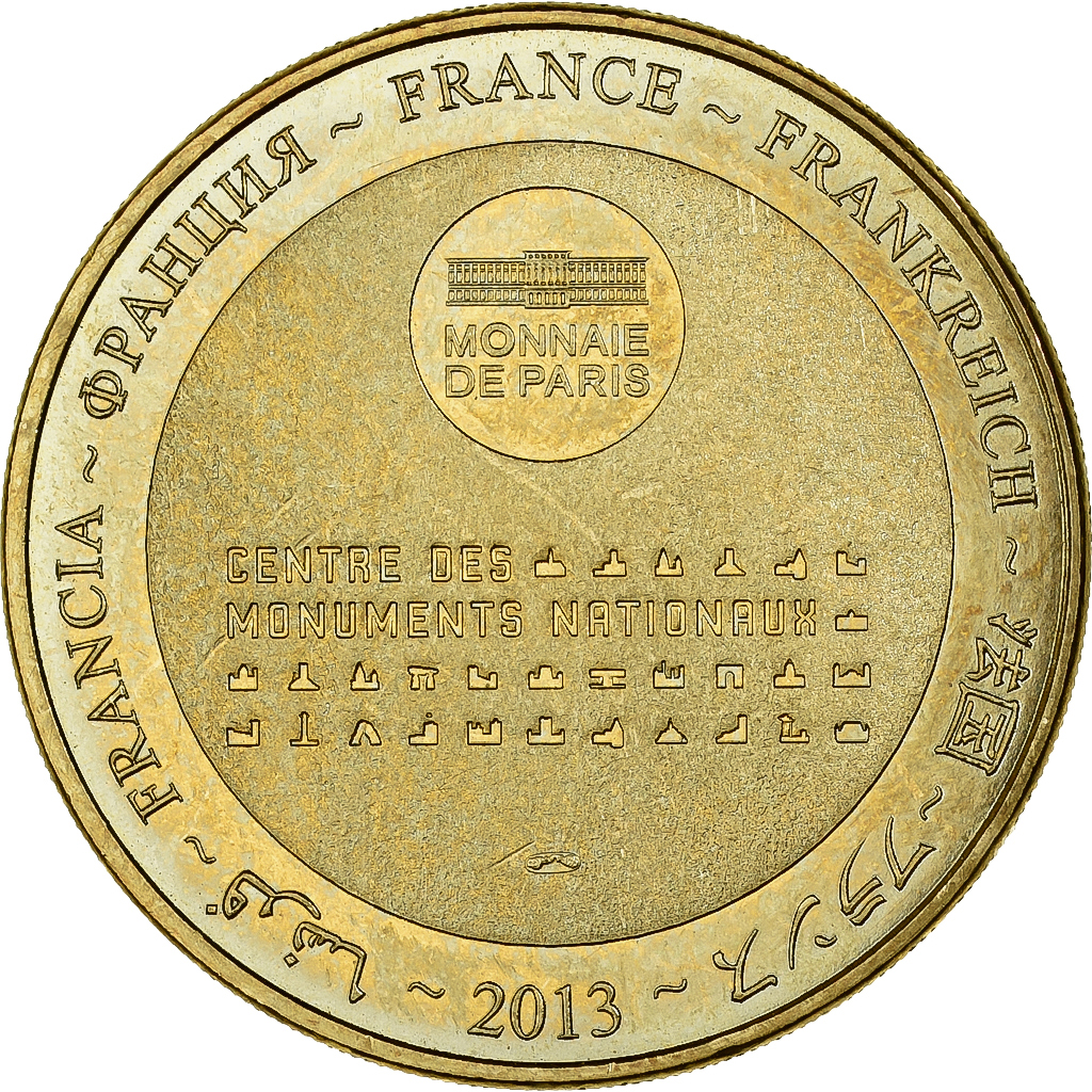 France, Tourist token, Abbaye du Mont Saint-Michel, 2013, MDP, Copper-nickel