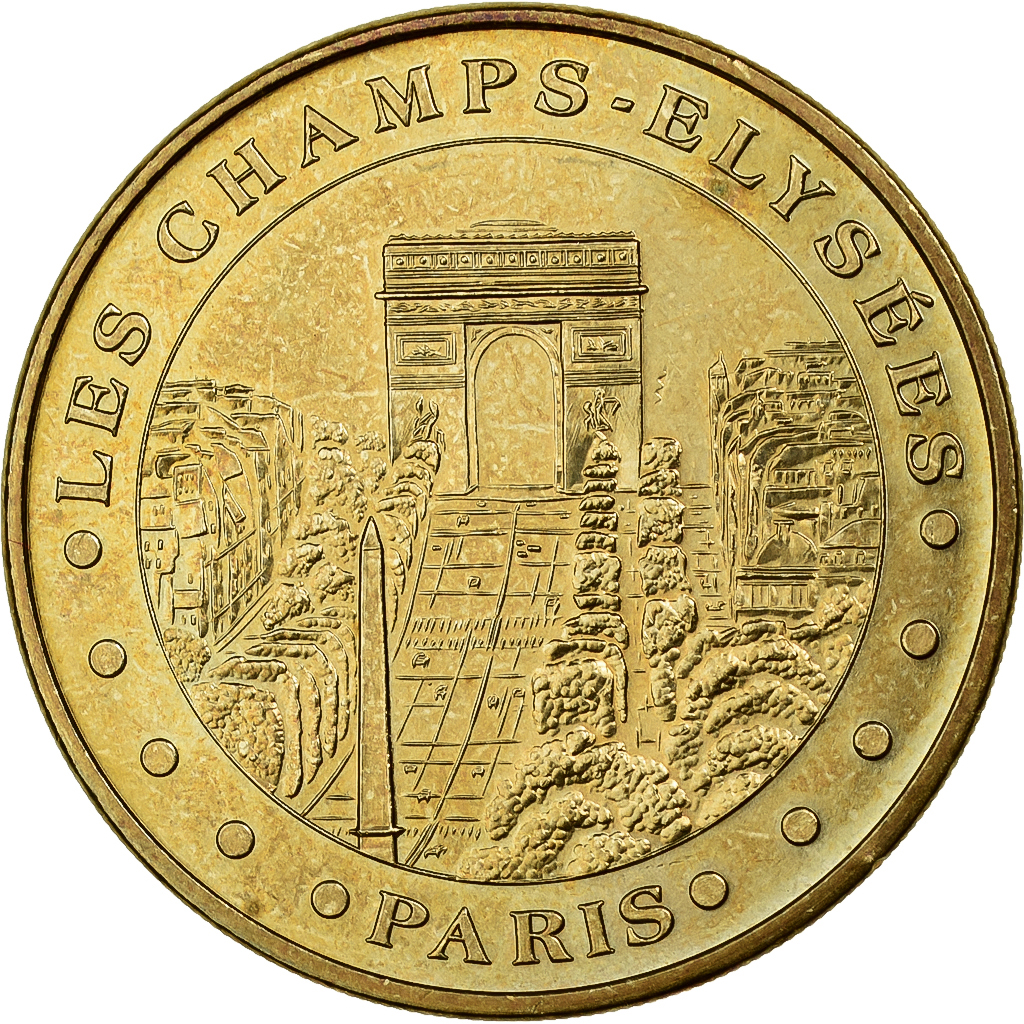 France, Tourist token, Paris- Les Champs Elysées, 2013, MDP, Copper-nickel