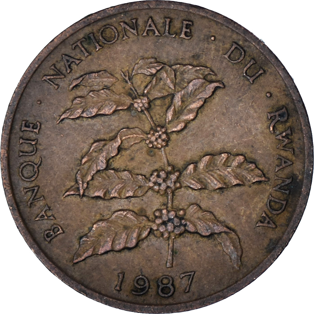 Rwanda, 5 Francs, 1987