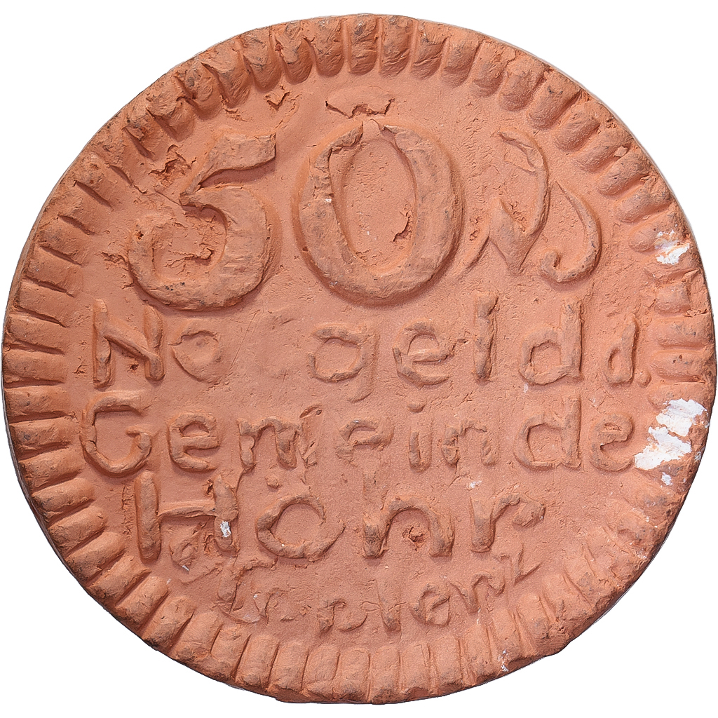 Weimar Republic, Municipality of Höhr, 50 Pfennig, 1921, , Porcelain