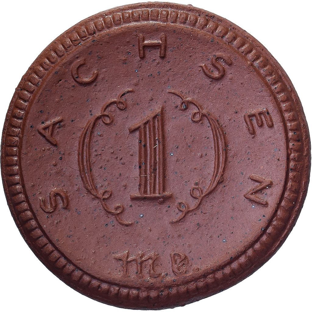 Weimar Republic, Federal state of Saxony, 1 Mark, 1921, , Porcelain