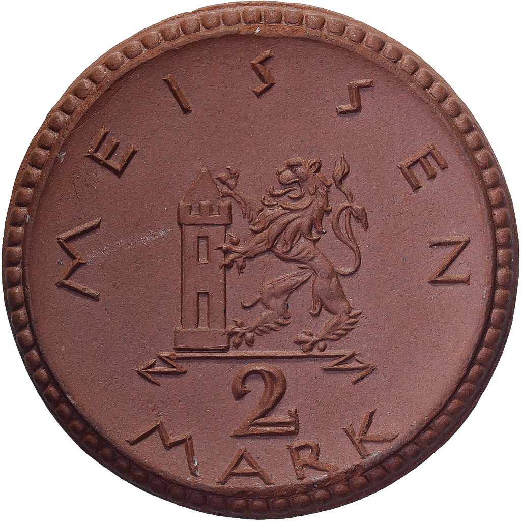 Weimar Republic, Stadt Meissen, 2 Mark, 1921, , Porcelain