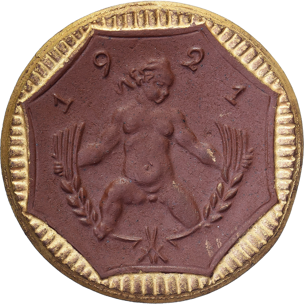 Weimar Republic, Federal state of Saxony, 5 Mark, 1921, Gilded, 