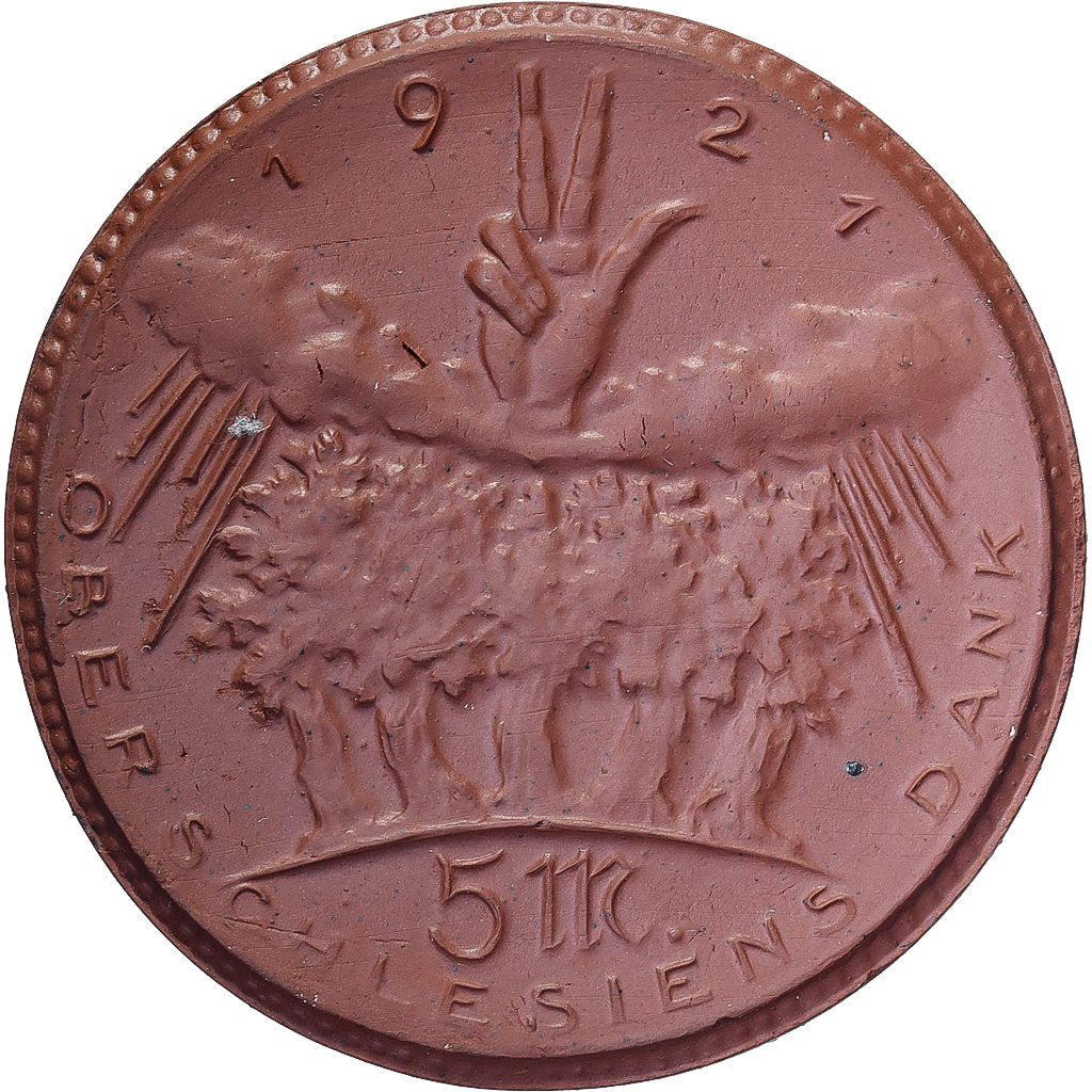 Weimar Republic, Germany, 5 Mark, 1921, , Porcelain