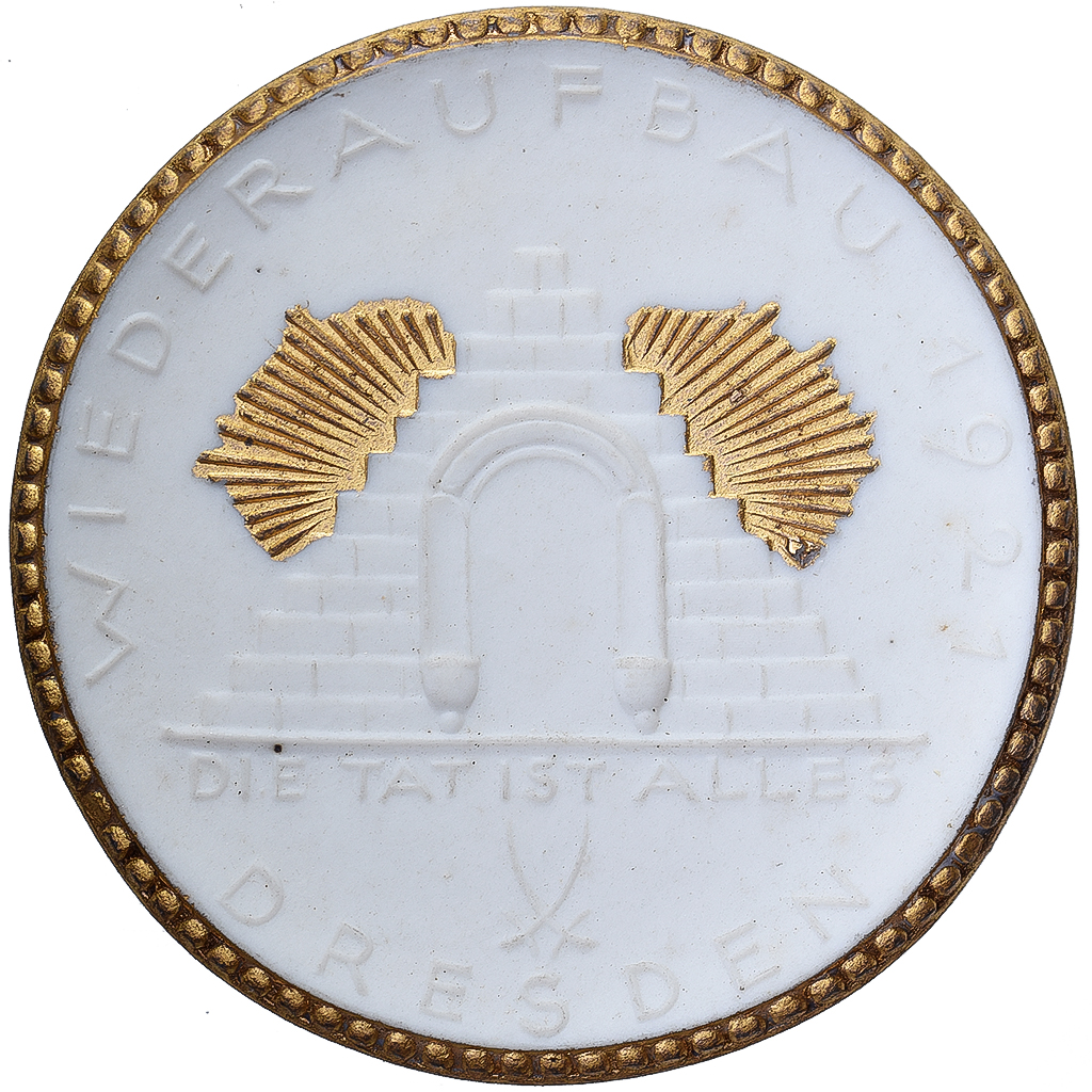 Weimar Republic, Stadt Dresden, 20 Mark, 1921, Gilded, , Porcelain