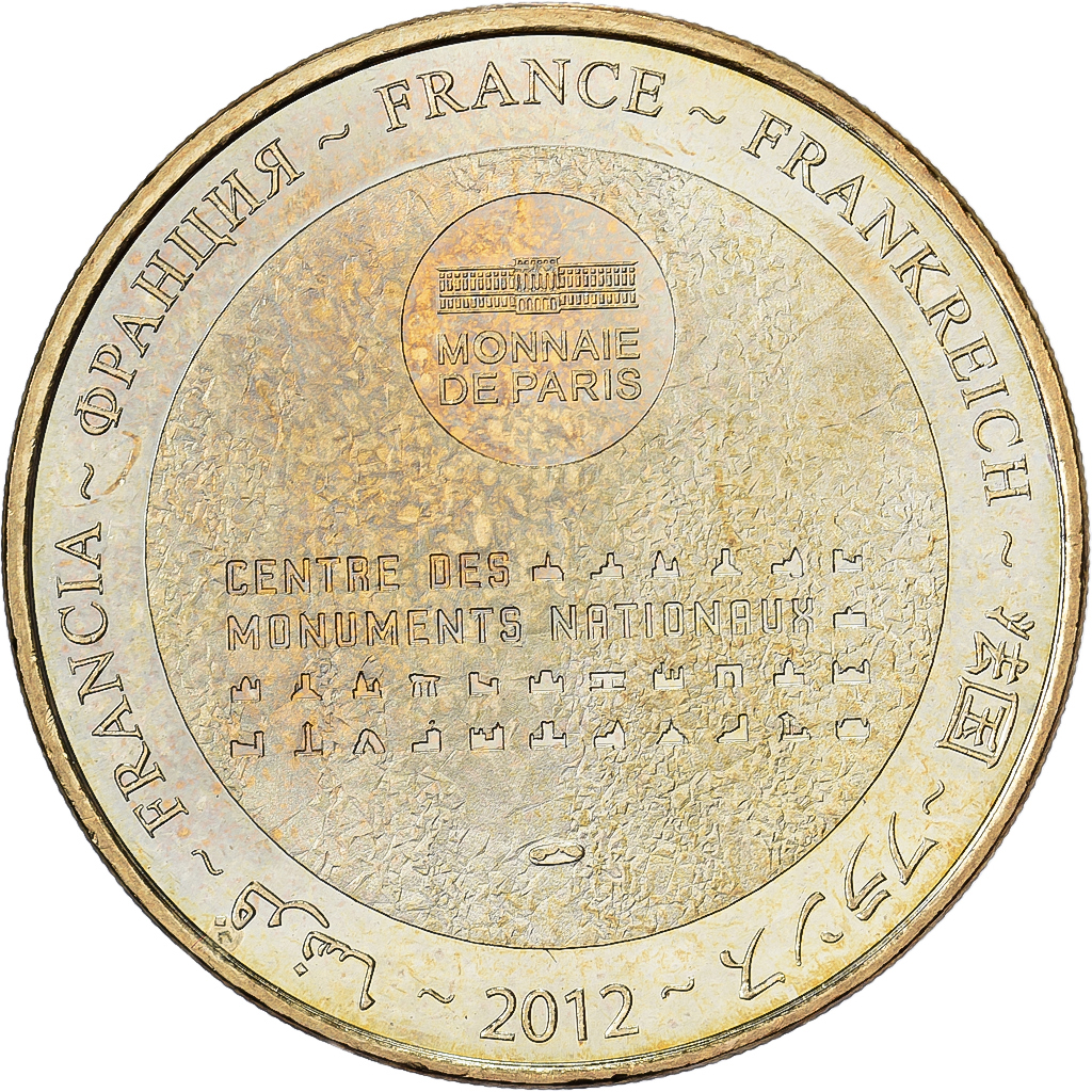 France, Medal, Abbaye du Mont Saint-Michel, 2012, MDP, Copper-nickel Aluminium