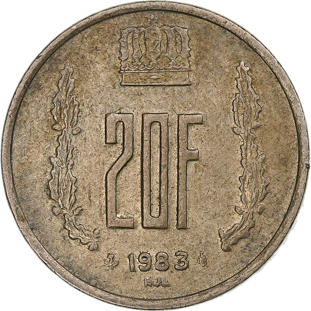 Luxembourg, 20 Francs, 1983