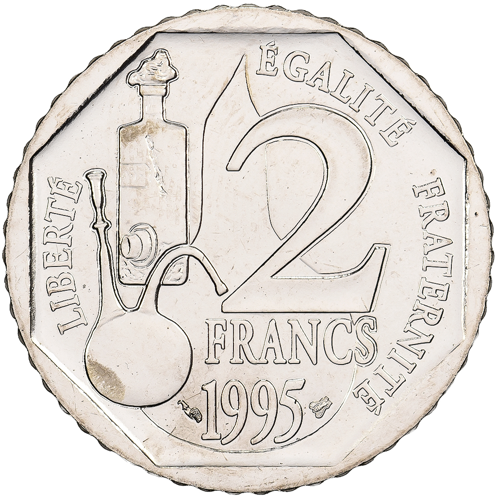 2 francs Louis Pasteur 1995 Pessac F.274/2 fmd_881010 Modernes