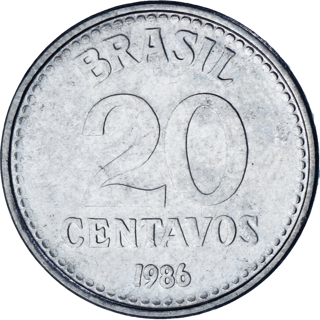 Brazil, 20 Centavos, 1986