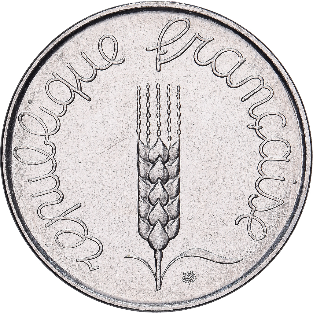 France, 5 Centimes, Épi, 1961, MDP, Pattern, Stainless Steel, MS(65-70)