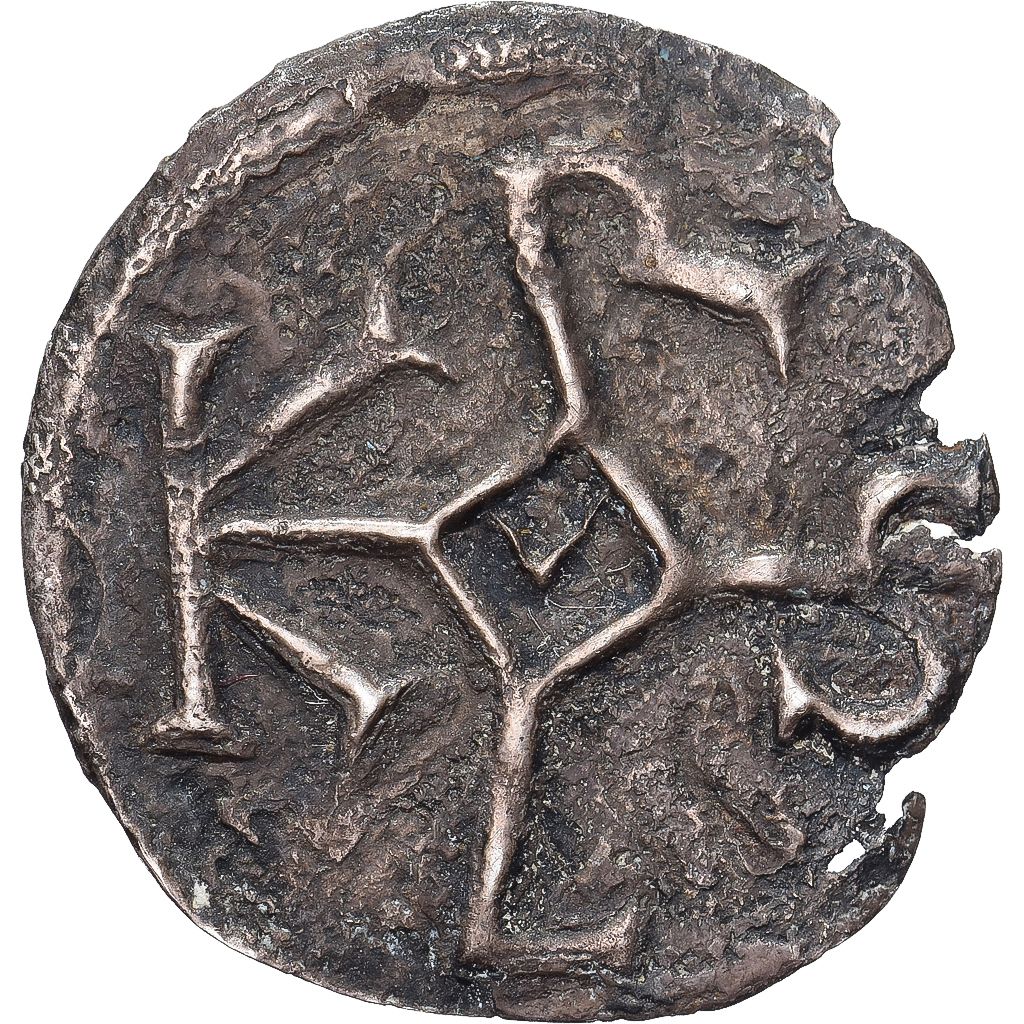 France, Charles le Chauve, Obol, 855-866, Melle, Silver, VF, Prou:704-705