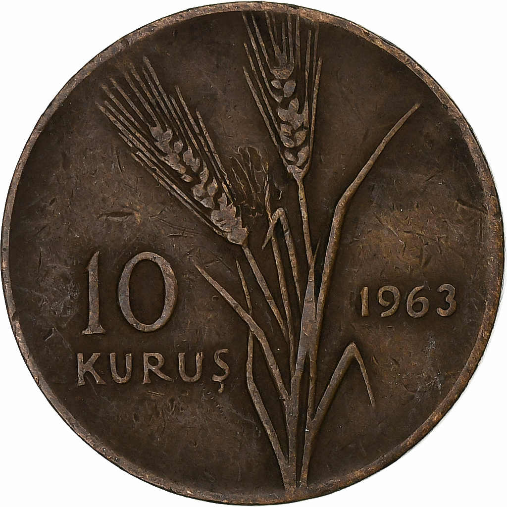 Turkey, 10 Kurus, 1963