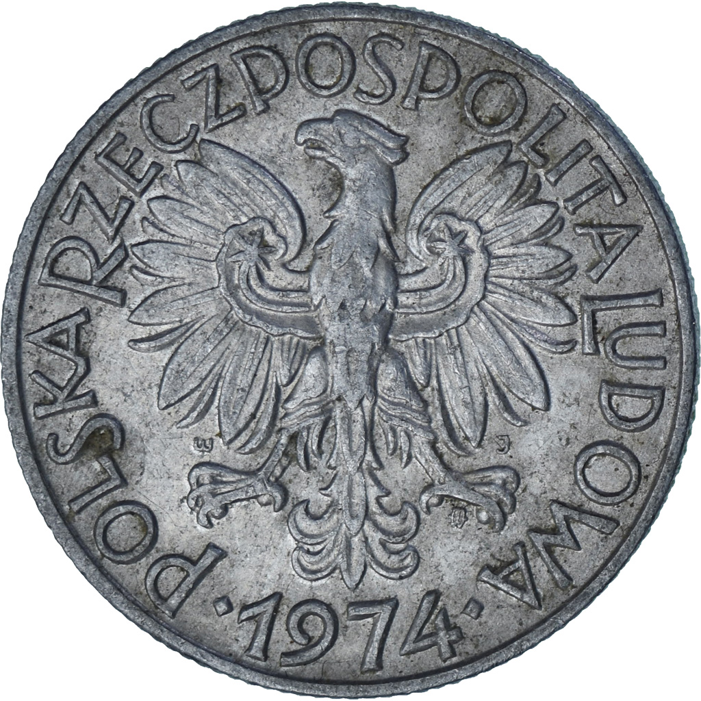 Poland, 5 Zlotych, 1974