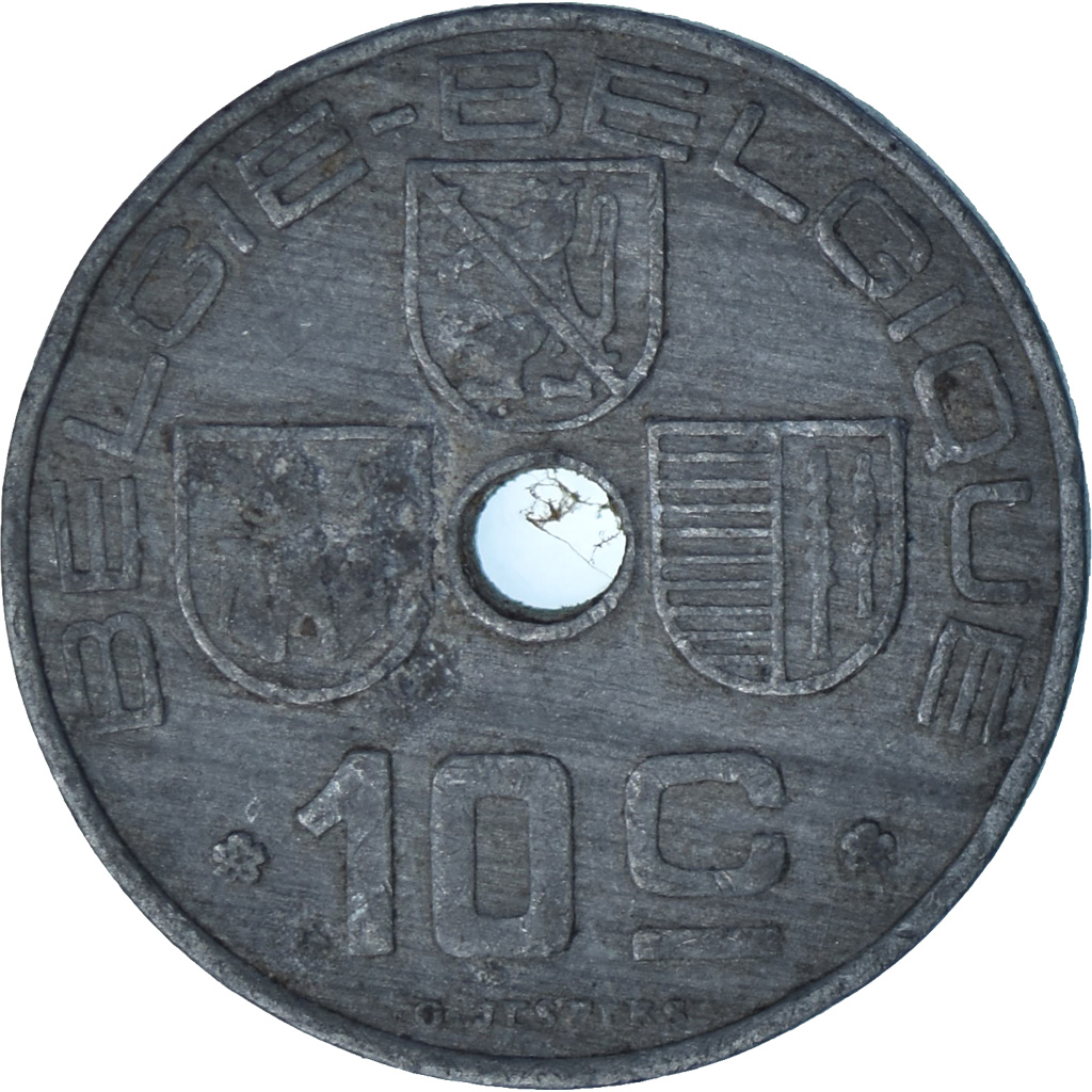 Belgium, 10 Centimes, 1946