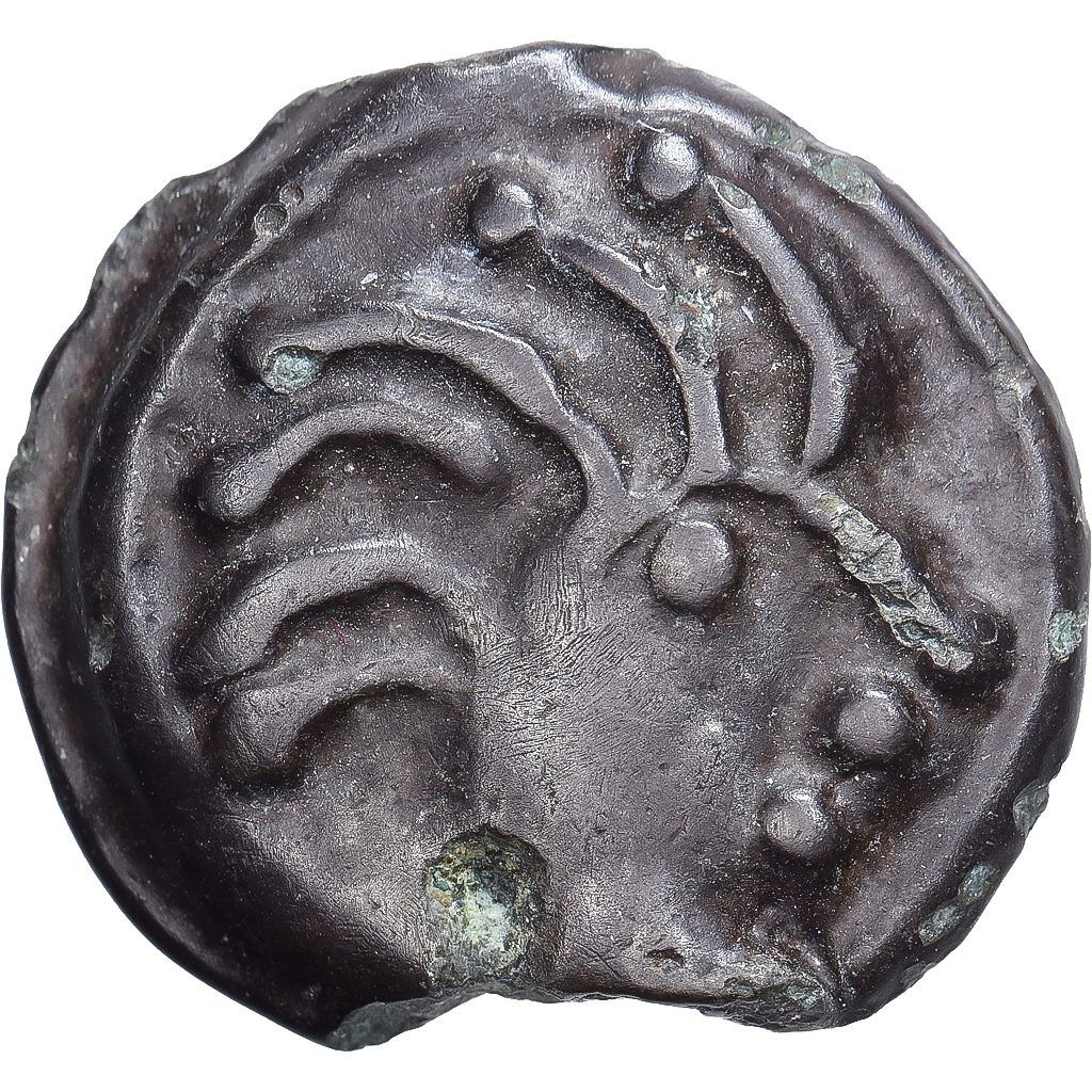 Gaul, Senones, potin à la tête d’indien, 1st century BC, Potin, VF