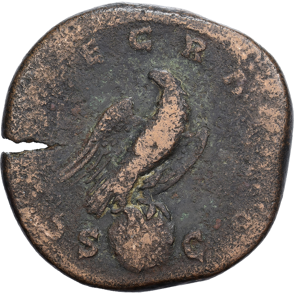 Roman Empire, Divus Lucius Verus, Sestertius, 169, Rome, Bronze, F(12-15)