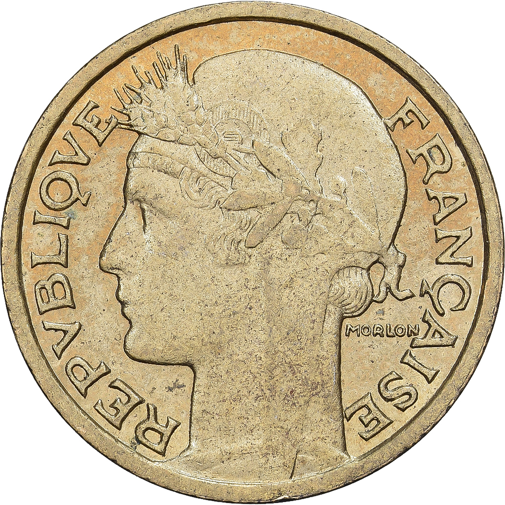 Francja, 50 Centimes, Morlon, 1941, Paris, Brązal, AU(50-53), Gadoury:423a