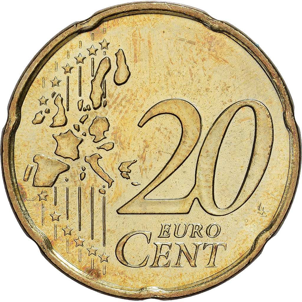 Monaco, Rainier III, 20 Centimes, 2002, MDP, Nordic gold, STGL, KM:171