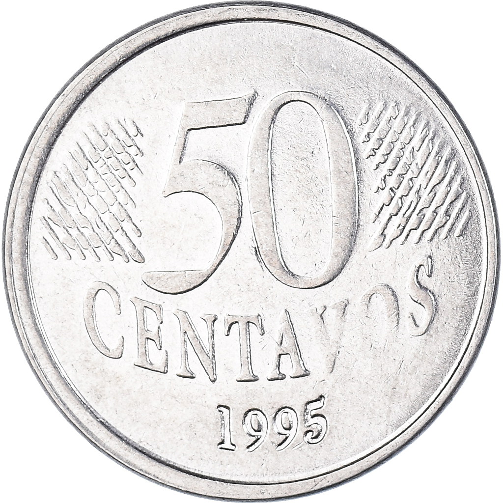 Moneda, Brasil, 50 Centavos, 1995