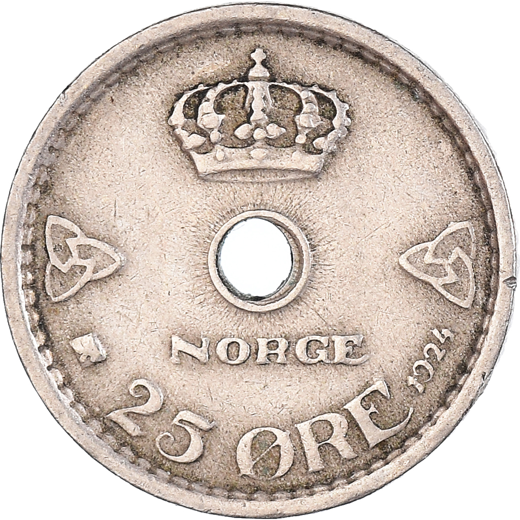 Moneda, Noruega, 25 Öre, 1924
