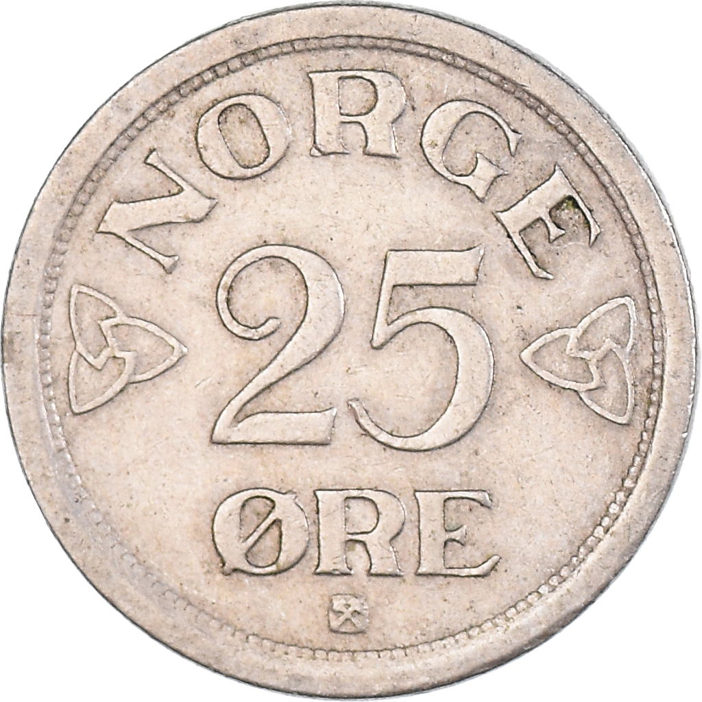 Moneda, Noruega, 25 Öre, 1952