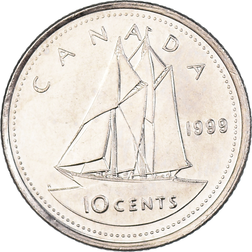 Moneda, Canadá, 10 Cents, 1999