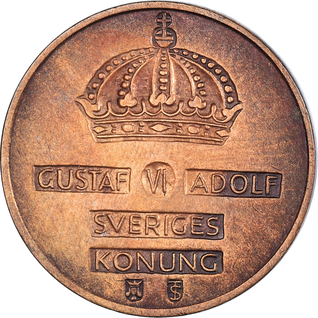 Moneda, Suecia, 2 Öre, 1961