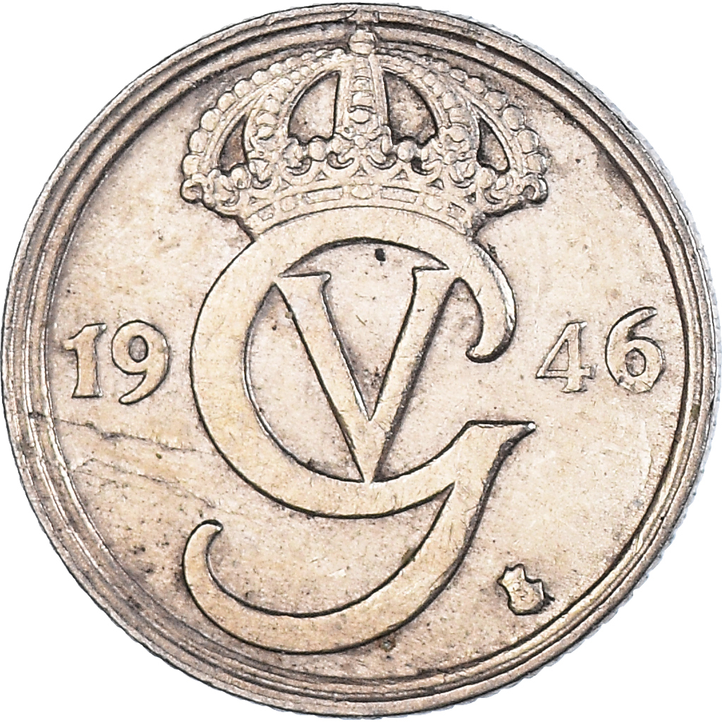 Moneda, Suecia, 10 Öre, 1946