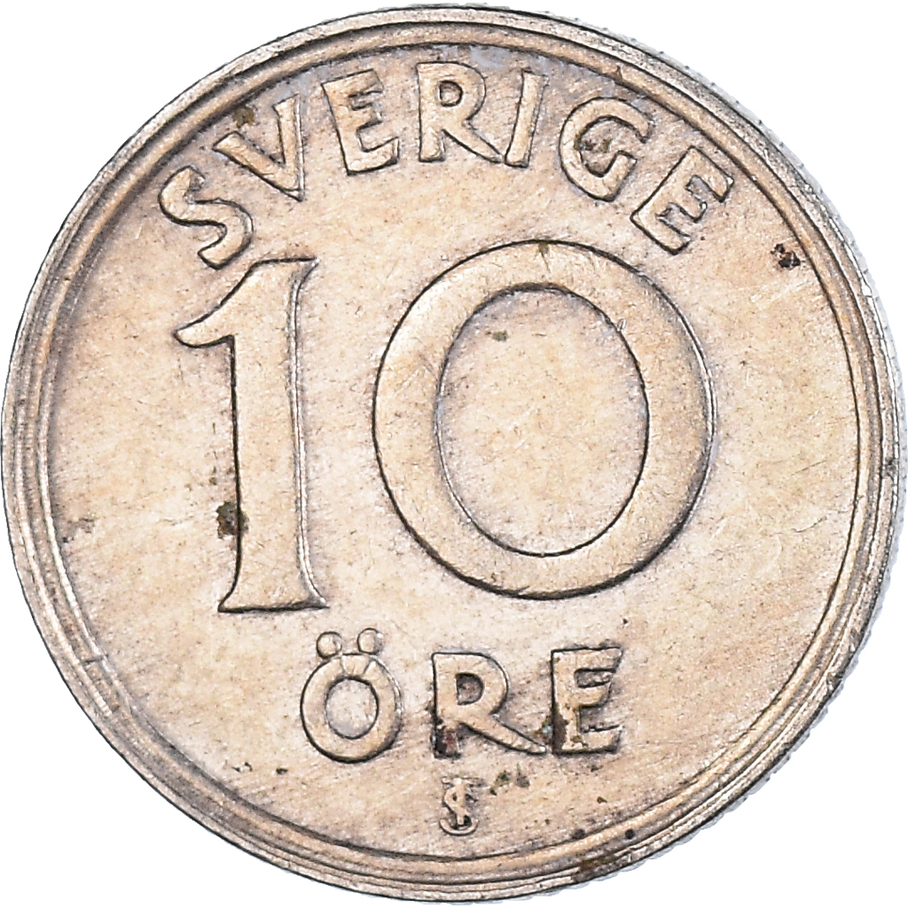 Moneda, Suecia, 10 Öre, 1946