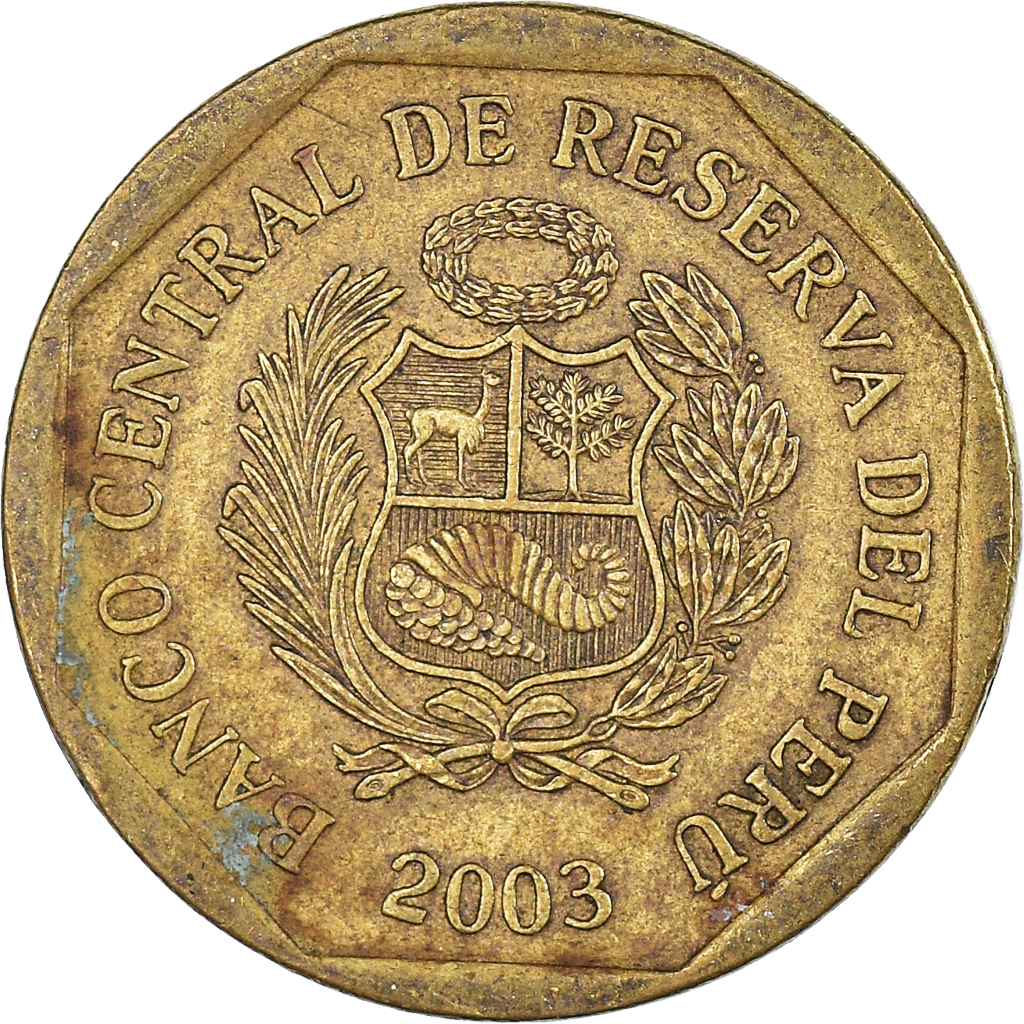 Coin, Peru, 10 Centimos, 2003