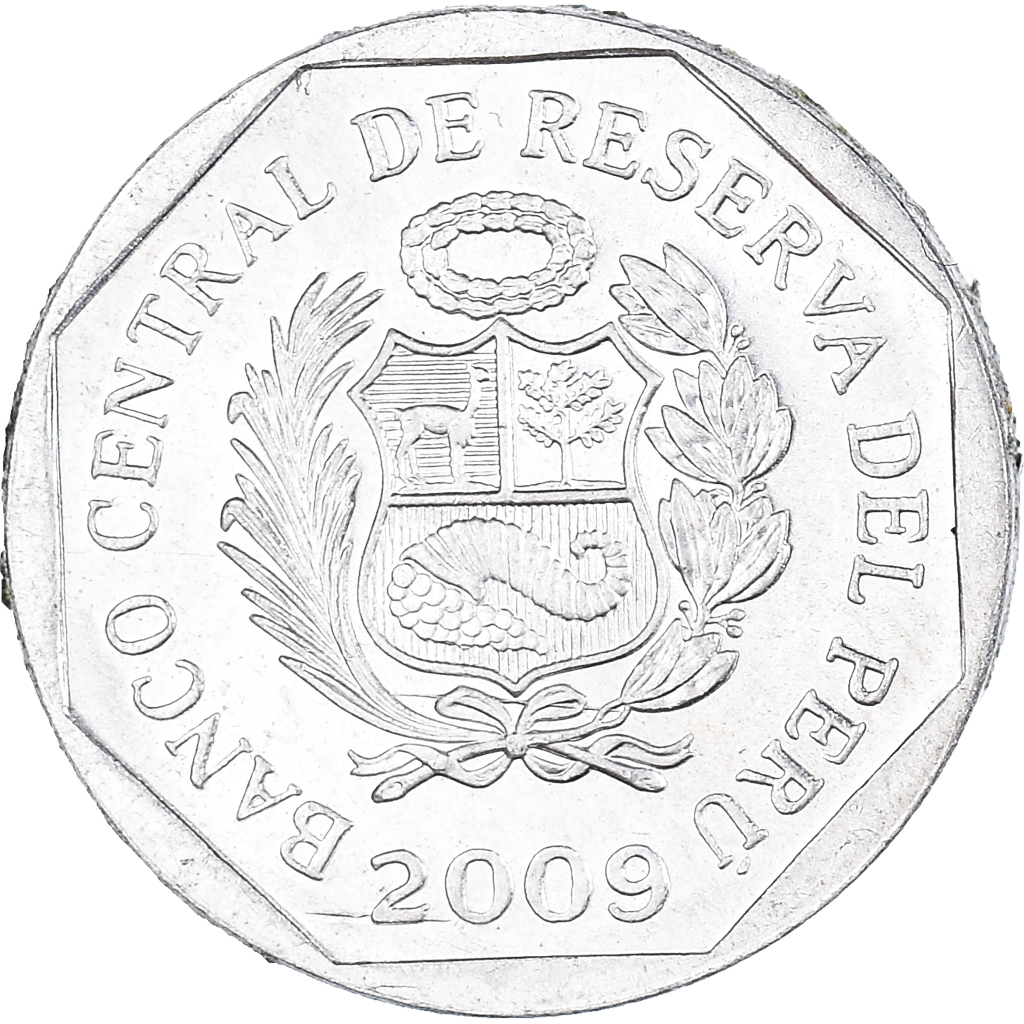 Coin, Peru, 5 Centimos, 2009