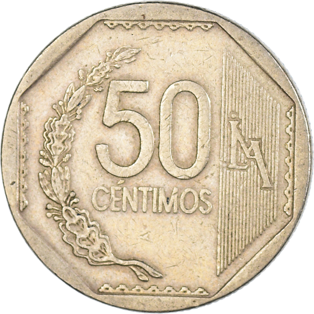 Coin, Peru, 50 Centimos, 2005