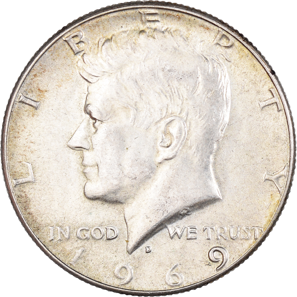 Coin, United States, Half Dollar, 1969 50 Cents