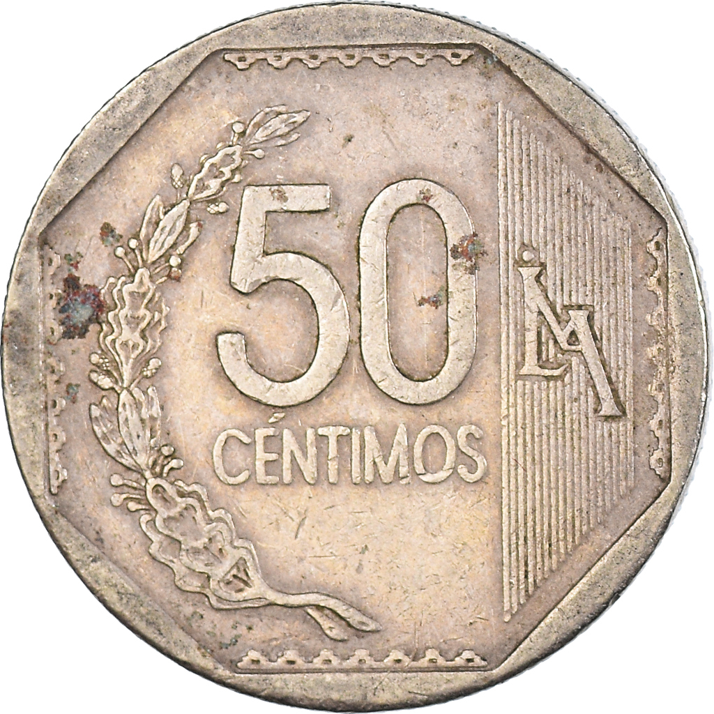 Coin, Peru, 50 Centimos, 2006