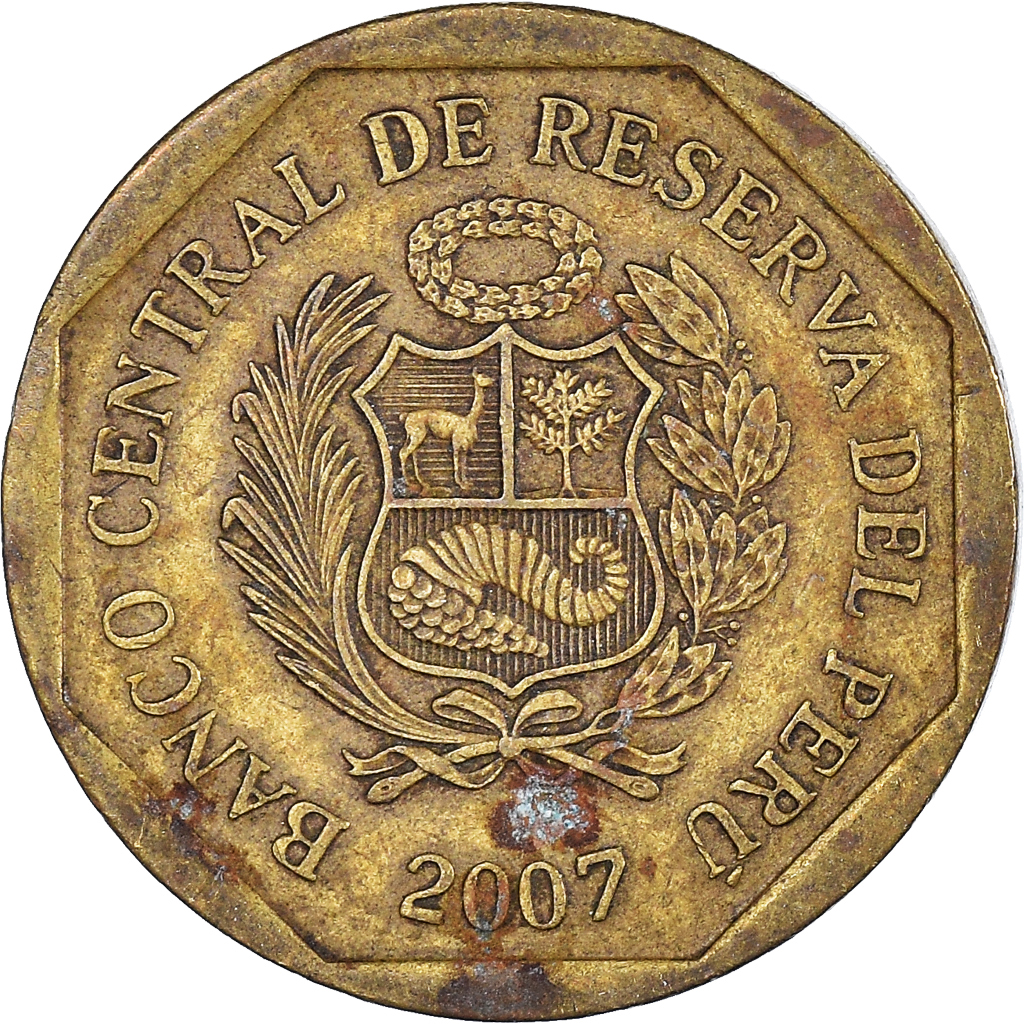 Coin, Peru, 10 Centimos, 2007