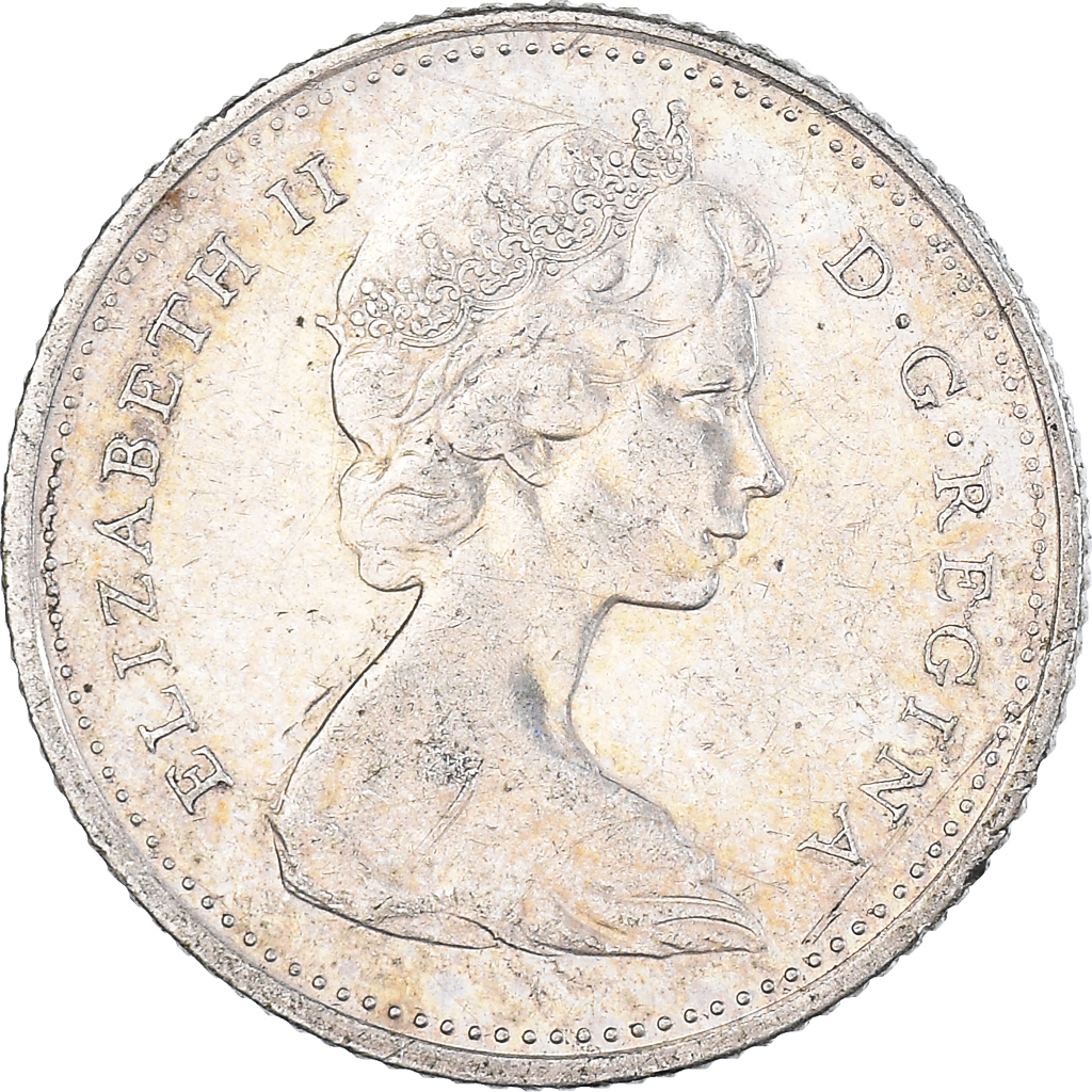 Moneda, Canadá, 10 Cents, 1965