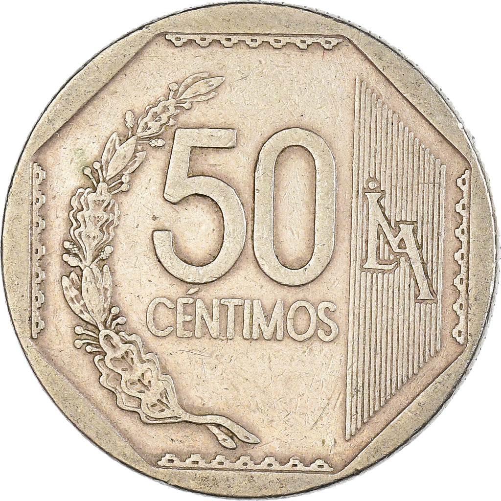 Coin, Peru, 50 Centimos, 2003