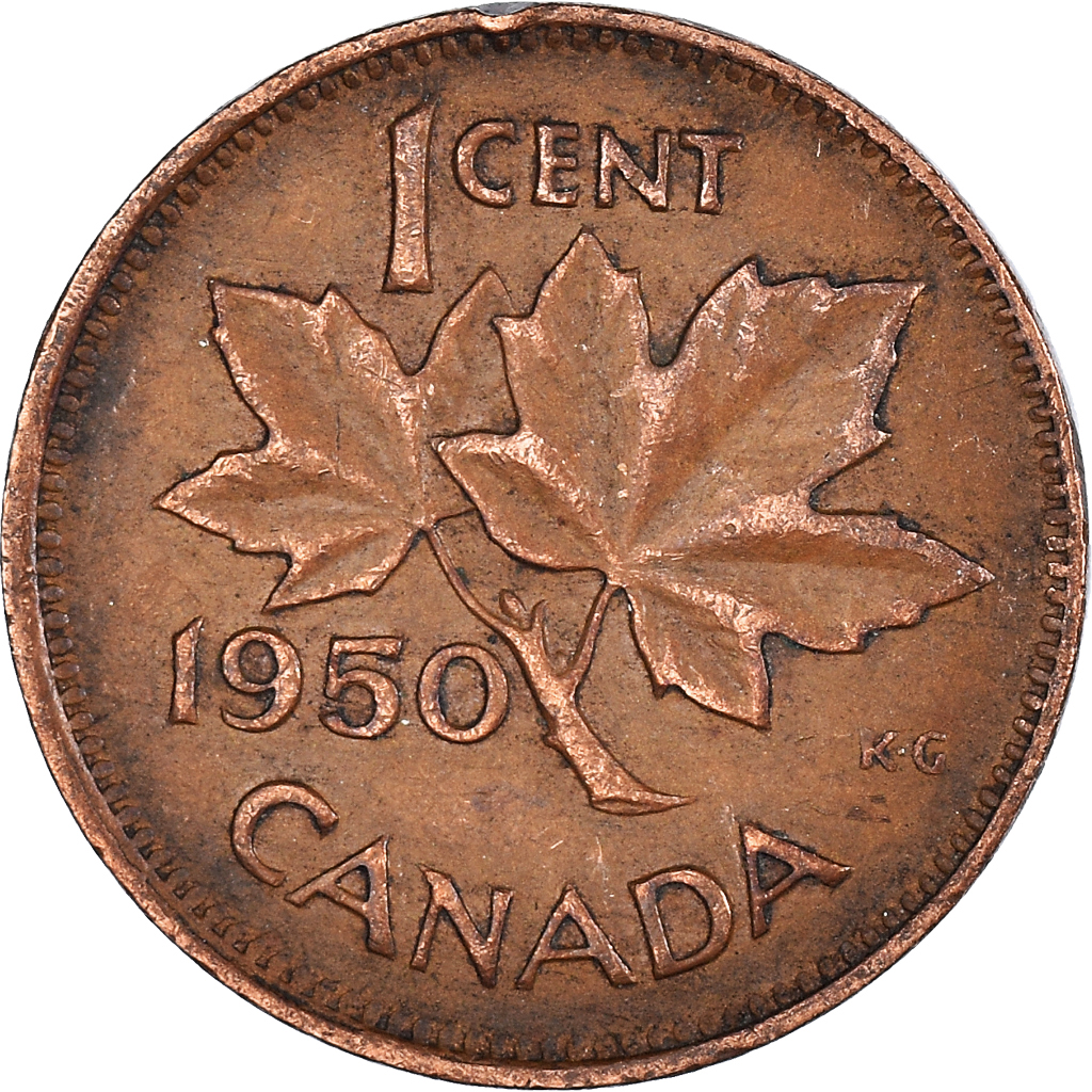 Moneda, Canadá, Cent, 1950