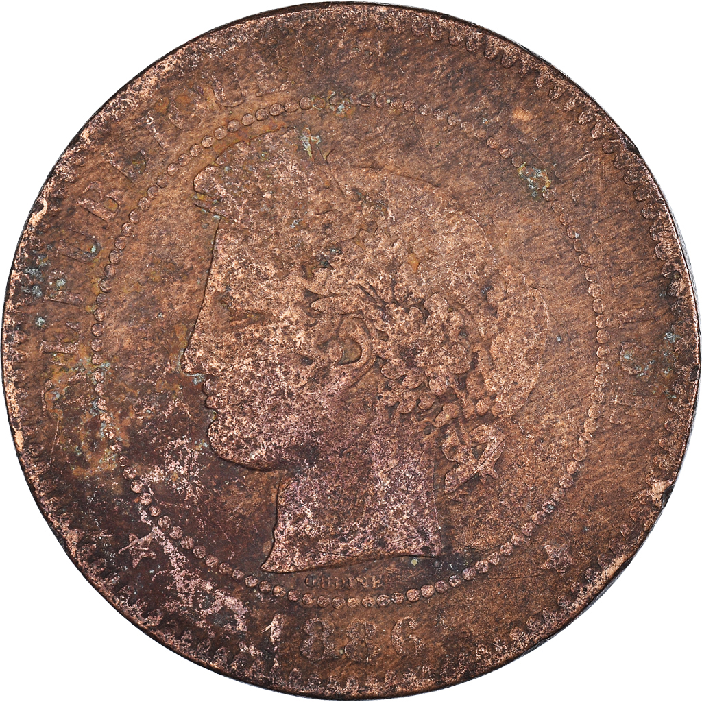 Coin, France, 10 Centimes, 1886