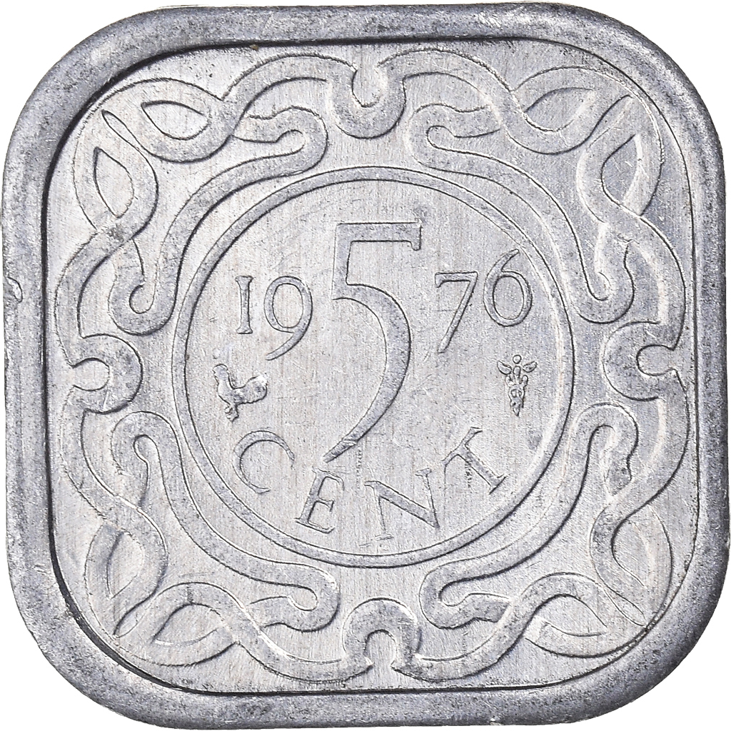 Coin, Surinam, 5 Cents, 1976