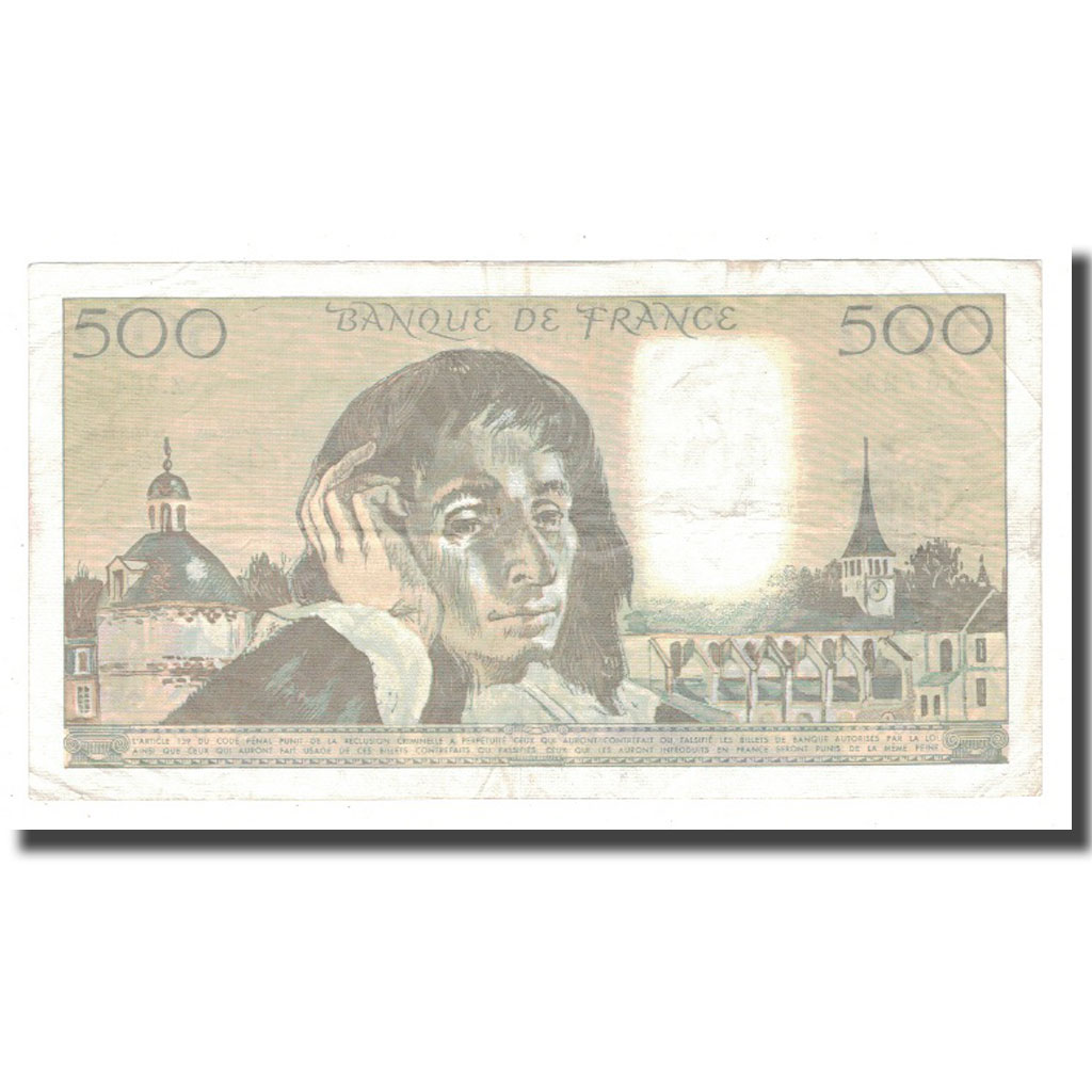 France, 500 Francs, 1988, 1988-05-05, EF(40-45), Fayette:71.39, KM:156g