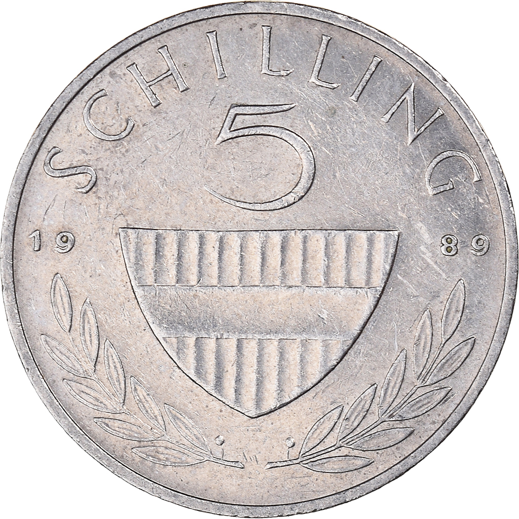 Coin, Austria, 5 Schilling, 1989