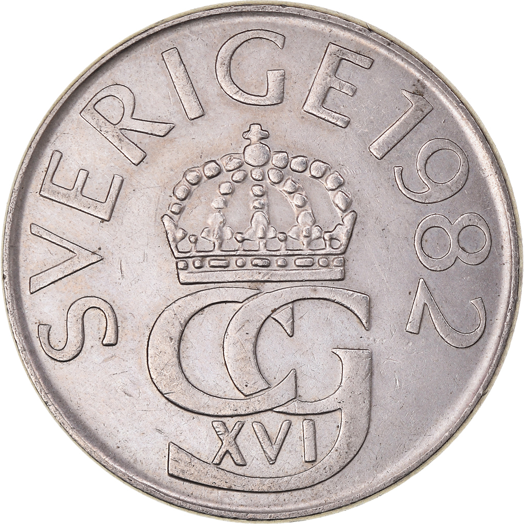 Moneda, Suecia, 5 Kronor, 1982