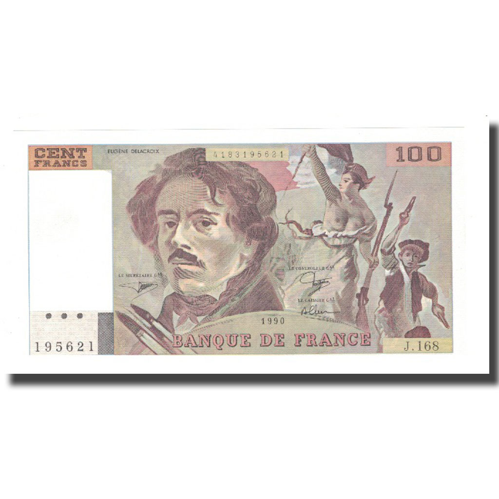 France, 100 Francs, 1990, UNC(65-70), Fayette:69bis.2b, KM:154e